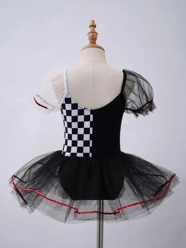 Vista 5 de Disfraz de reina pequeña con corazones para niñas, vestido tutú de malla para fiesta de Halloween