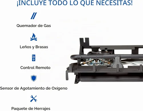 Vista 5 de Duluth Forge Juego de troncos de gas de combustible dual sin ventilación, 30 pulgadas, roble apilado, 33,000 BTU, control remoto, modelo # DLS-30R-2