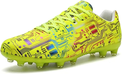 Vista 8 de Women's Men's Soccer Cleats Training Shoes Negro