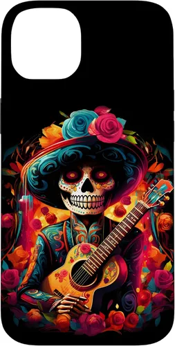 Vista 15 de iPhone 16 Sugar Skull Day of the DEAD Dia de Los Muertos Mariachi Case