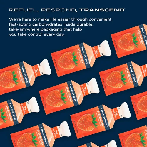 Vista 7 de Transcend Foods - Gel de fresa (1.1 onzas, paquete de 10) gel de carbohidratos de acción rápida sabor a fresa, sin cafeína, sin gluten