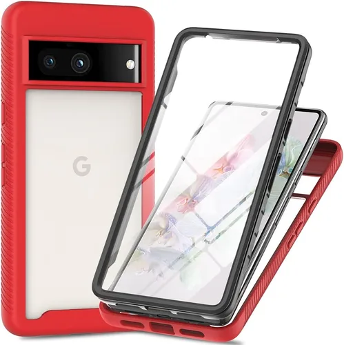 Vista 18 de Funda para Google Pixel 7a Funda con protector de pantalla para Google Pixel 7a 5G, color negro