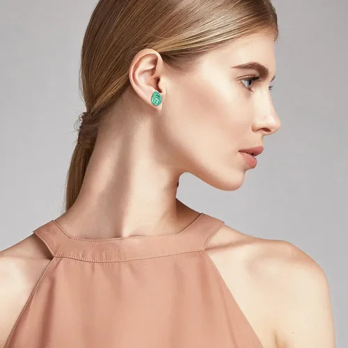 Vista 4 de 15 pares de pendientes de imitación Druzy con purpurina bohemia para mujer