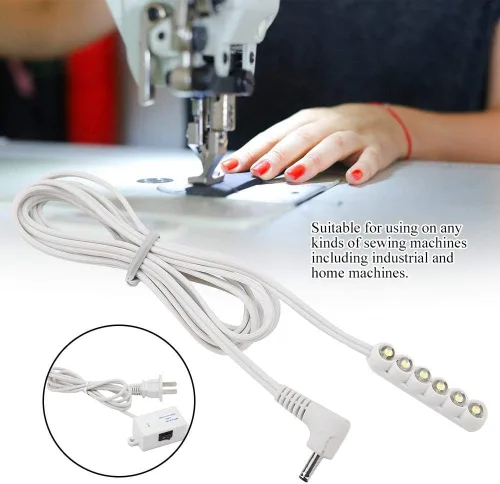 Vista 3 de Luz para máquina de coser, luz LED de costura blanca de 0.3 W, luz LED de costura de imán fuerte, luz de costura de aluminio para máquinas de coser