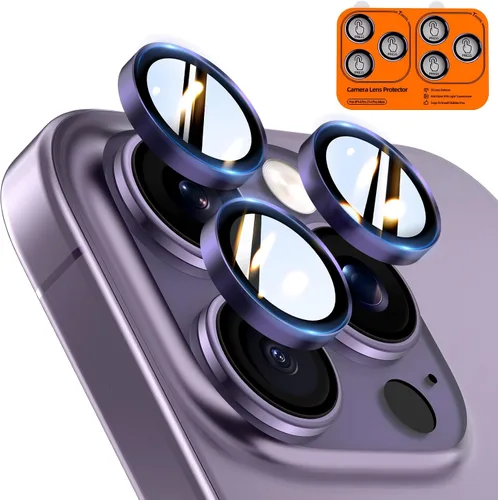 Vista 31 de TOCOL Protector de lente de cámara para iPhone 13 / iPhone 13 Mini vidrio templado HD individual resistente a los arañazos, accesorios compatibles