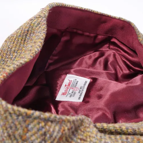 Vista 6 de Borges & Scott Dingwall - Gorra plana de 8 piezas, 100% lana tejida a mano, Harris Tweed, resistente al agua Herringbone