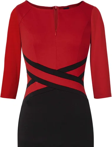 Vista 6 de VFSHOW - Vestido ajustado de estilo tubo y con zíper frontal para usar en el trabajo, la oficina, eventos de negocios o fiestas de cóctel