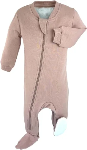 Vista 31 de ZippyJamz - Pijama orgánica para bebé con pies y cremallera para cambiar pañales fácil y rápido