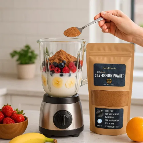Vista 3 de Angel's Peel Lounge Silverberry Powder – Superalimento 100% natural rico en vitamina C – Apoyo inmunológico para batidos, jugos y bebidas – 8 onzas