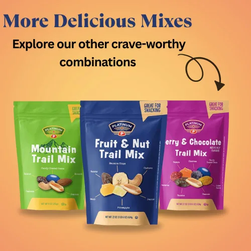 Vista 2 de Platinum Berry & Chocolate Trail Mix de 22 onzas Bolsa resellable Mezcla dulce y salada con cacahuetes, pasas, bayas y gemas recubiertas