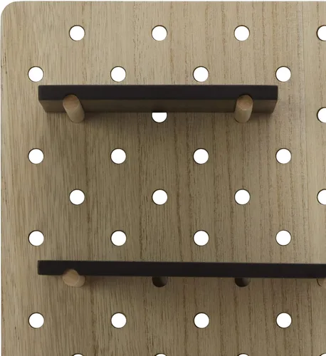 Vista 4 de MELANNCO Tablero de clavijas MDF para estantes, 20x10 pulgadas, negro