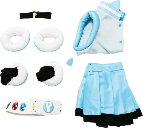 Vista 4 de Miccostumes Vestido corto plisado para mujer Miyako Gotokuji Cosplay con accesorios