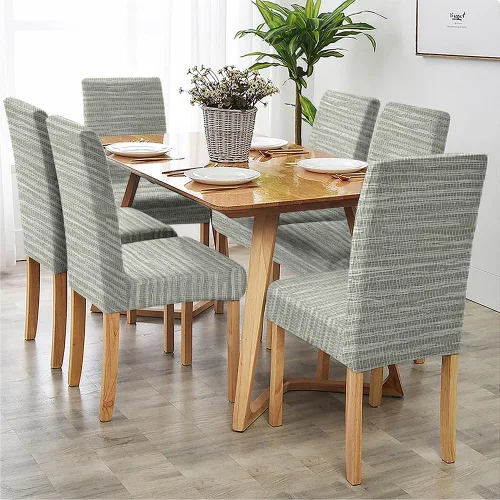 Vista 3 de Juego de 2 fundas para sillas de comedor y sala de estar, elásticas, extraíbles, lavables, resistentes a las manchas