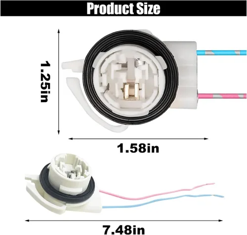 Vista 2 de 4 conectores de arnés precableados 3156, adaptadores de enchufe de bombillas LED para automóvil, conectores de enchufe de enchufe para bombilla