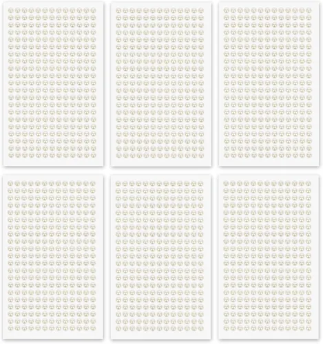 Vista 11 de MYDBUYSOME 5100 PIEZAS Adhesivos de Perla - Perlas Autoadhesivas para Peinado, Cara, Maquillaje, Ojos, Uñas, Manualidades, Gemas Adhesivas