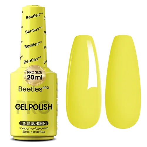 Vista 18 de Beetles PRO - Esmalte de gel blanco, color blanco de 0.7 fl oz A - Creme White Ansiedad de calma