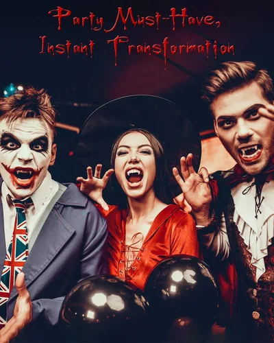 Vista 6 de Colmillos de dientes de vampiro, colmillos de vampiro para niños