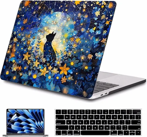 Vista 25 de Funda para MacBook Air de 15 pulgadas A3241 A3114 A2941 (versión 2023 2024 2025) – Carcasa rígida protectora a presión para MacBook Air de 15.3
