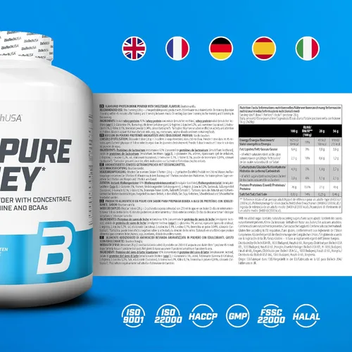 Vista 4 de Biotech USA 100% suero puro 80.07 oz Bourbon Vanilla