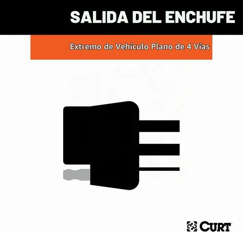 Vista 6 de CURT 56175 Convertidor de luz trasera de empalme de 3 a 2 cables sin alimentación, arnés de cableado de 4 pines, color negro