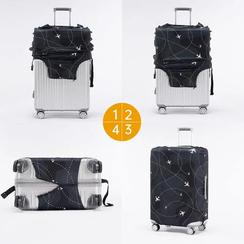 Vista 4 de Travelkin - Funda para equipaje lavable, protector de maleta, antiarañazos, se adapta a equipaje de 18 a 32 pulgadas