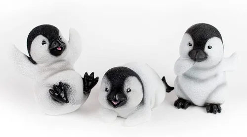 Vista 4 de Midlee Escalera de pingüino navideño para decoración navideña (pingüino extra)