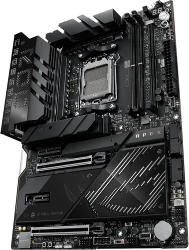 Vista 13 de ASUS ROG Crosshair X870E APEX AMD X870E AM5 ATX Placa Base, AI Avanzado Listo para PC, 18+2+2 Etapas, DDR5, Ventilador de Memoria ROG, Tarjeta ROG