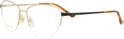 Vista 2 de Gucci Gafas de diseñador de moda transparentes color dorado y negro para mujer