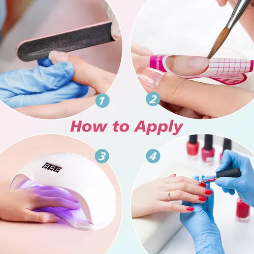 Vista 7 de Subay Taladro de uñas eléctrico profesional para el cuidado de las uñas con 200 piezas de formas de uñas largas rosas profesionales para uñas