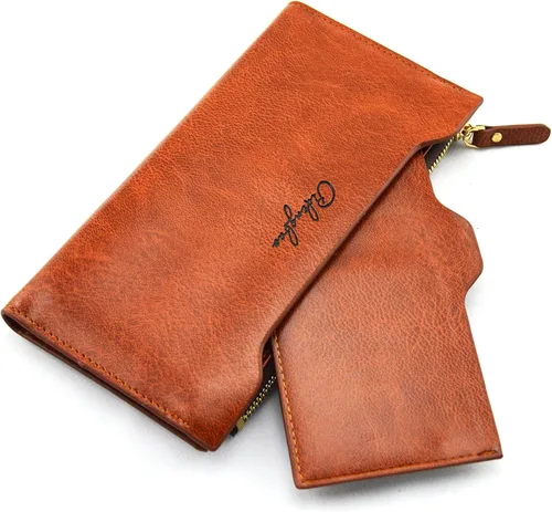 Vista 2 de Billetera Pidengbao. Billetera de color sólido con cremallera para mujer