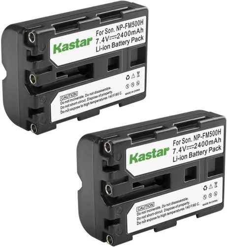Vista 5 de Kastar Paquete de 1 batería NP-FM500H de 7.4 V 2400 mAh de repuesto para batería Sony NP-FM500 NP-FM500H, cargador Sony BC-VM10 AC-SQ950