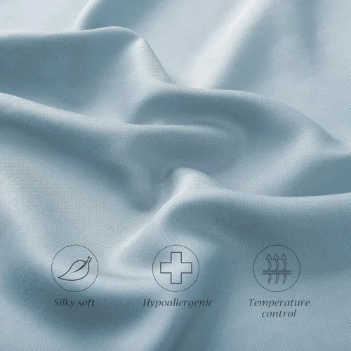 Vista 3 de Fundas de almohada curvadas de media luna refrescante para dormir lateral, rayón derivado de la funda de almohada de bambú, tamaño Queen, 1 pieza