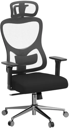 Vista 4 de Soohow Silla de oficina ergonómica, silla de escritorio de malla con soporte lumbar ajustable y reposacabezas, cómoda silla de computadora
