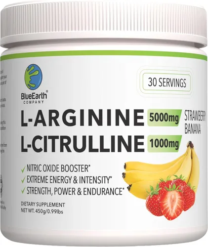 Vista 7 de L-Arginina 5000mg + L-Citrulina 2000mg Complejo Suplemento en polvo - Refuerzo de óxido nítrico - Salud cardíaca, flujo sanguíneo, energía