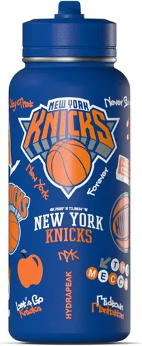 Vista 14 de Hydrapeak Botella de agua aislada de 32 onzas con licencia oficial de la NBA Boston Celtics, celebrando la ciudad de Boston, tapa de popote y asa