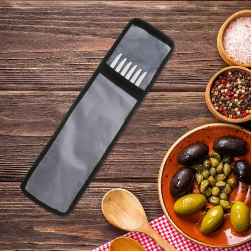 Vista 5 de DOITOOL Bolsa de almacenamiento para palos de barbacoa, bolsa impermeable para herramientas de barbacoa, bolsa de almacenamiento de brochetas, bolsa