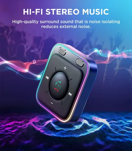 Vista 12 de JOYROOM Adaptador AUX Bluetooth 6.0 para automóvil, cancelación de ruido de micrófonos duales, Plug and Play, botón multifunción, adaptador de audio