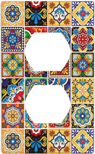 Vista 25 de Placas de interruptor de luz de doble palanca con diseño de tortuga marina y estrella de mar del océano, cubiertas de tomacorriente de 2 gang A1