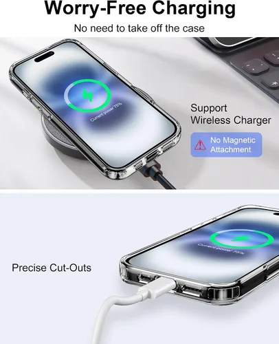 Vista 239 de HOOMIL Funda para iPhone 7 Plus/iPhone 8 Plus de 5.5 Pulgadas, sin amarillamiento, protección contra caídas, cubierta trasera dura transparente