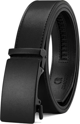 Vista 41 de CHAOREN Cinturón para hombre de cuero con trinquete - Ajuste personalizable, estilo sin esfuerzo (35 mm)