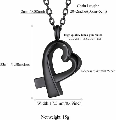 Vista 251 de FindChic Collares personalizados con urna para cenizas, barra vertical, gato, luna, reloj de arena, garra de perro, acero inoxidable, chapado en oro