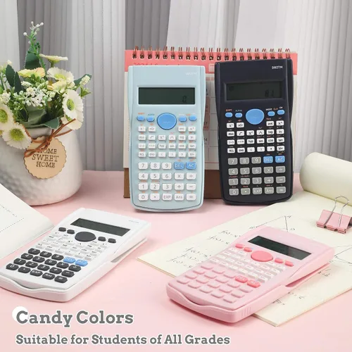 Vista 7 de Calculadora científica, Calculadora de dos líneas linda, Calculadora de matemáticas con función para estudiantes de álgebra y geometría, Calculadora