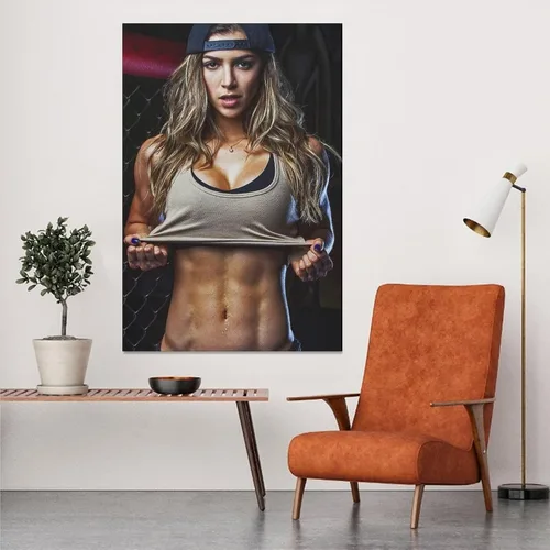 Vista 5 de LEES TOSS Póster de fitness, gimnasio, sexy, musculosa, niña, arte de pared, póster de sala de estar, dormitorio, pintura, pósteres decorativos