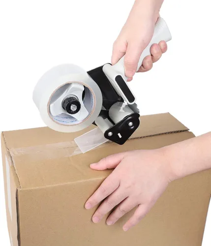 Vista 6 de JARLINK Pistola dispensadora de cinta de embalaje (paquete de 2) con 2 rollos de cinta con 18 rollos de cinta de embalaje transparente para envío