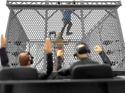 Vista 7 de Set de juego de jaula de acero para anillos de lucha de Figures Toy Company