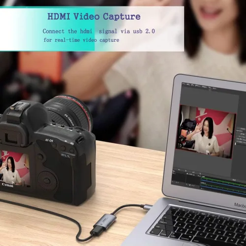 Vista 4 de Tarjeta de captura de video, dispositivo de captura de video HDMI 4K, 1080P HD 30fps Grabber de audio y video en vivo para juegos, transmisión