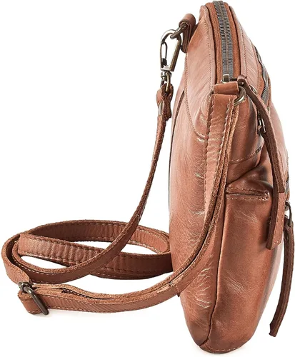 Vista 6 de Wise Owl Accessories Bolso bandolera pequeño de cuero real para mujer, bolso cruzado de moda