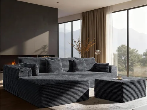 Vista 51 de Sofá modular de gran tamaño de 108 pulgadas, cómodo sofá deshuesado en forma de U para sala de estar, asientos extra profundos, sin montaje, sofá