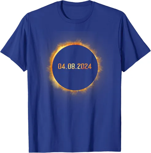 Vista 21 de Totality 04.08.24 Total Solar Eclipse 8 de abril de 2024 Eclipse Camiseta, Negro, S