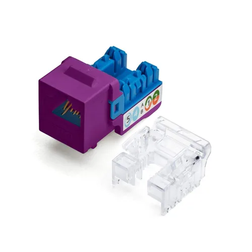 Vista 25 de TRUE CABLE Conector Keystone Cat5e, sin blindaje (UTP), perforado de 90 grados, PoE++ (4PPoE) 100W, certificación UL, verificado ETL, certificado